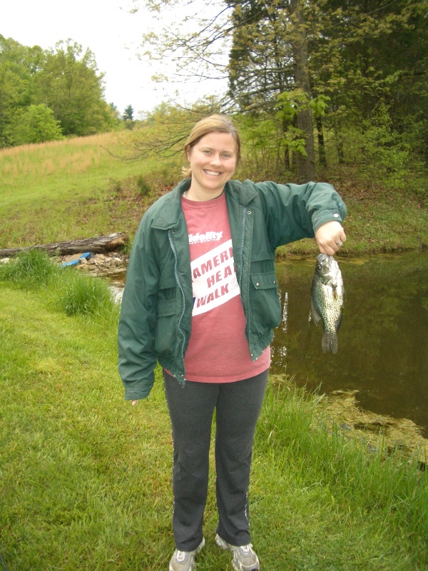 Jennifer and a black crappie